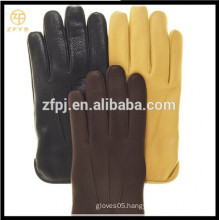 ZF5626 Men's basic style Wool Lined Deerskin Gloves with multi-colors